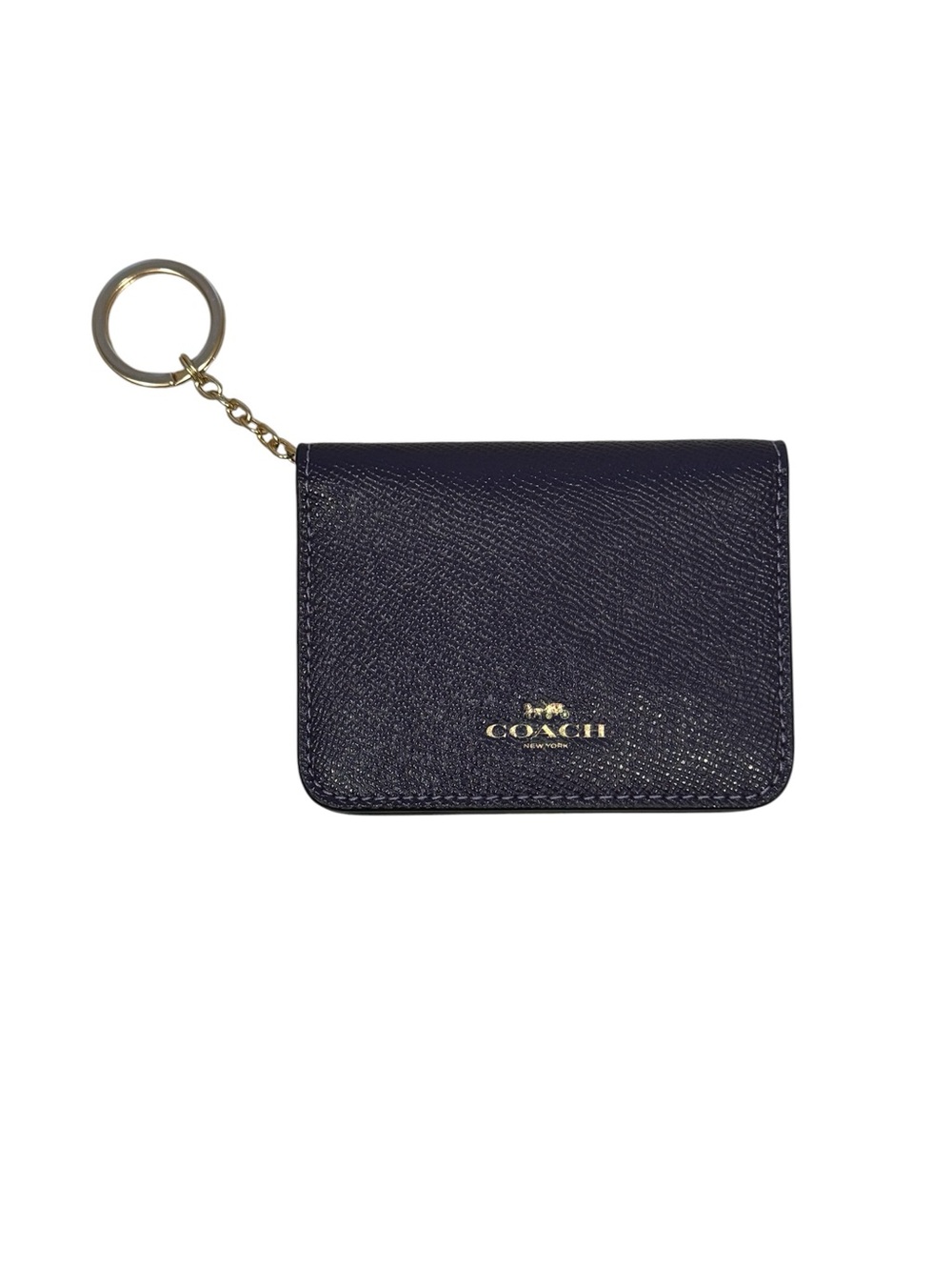 Coach Purple Card Case with Key Ring NWOT - Picture 2 of 4